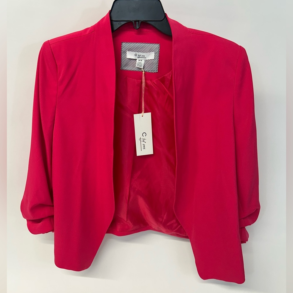 NWT C by One Chic Magenta Women's Medium Blazer